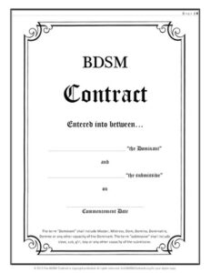 Contrat BDSM : définition